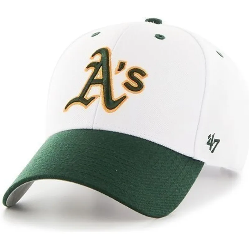czapki-curva-bialy-tasma-regulowana-oakland-athletics-mlb-47-brand