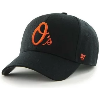 Czapka z wygiętym daszkiem czarna gładki MLB Baltimore Orioles 47 Brand