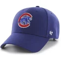 niebieska-gladka-czapka-z-zakrzywionym-daszkiem-mlb-chicago-cubs-marki-47-brand
