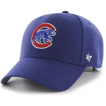 Czapka z wygiętym daszkiem niebieska gładki MLB Chicago Cubs 47 Brand