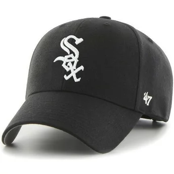Czapka z wygiętym daszkiem czarna gładki MLB Chicago White Sox 47 Brand