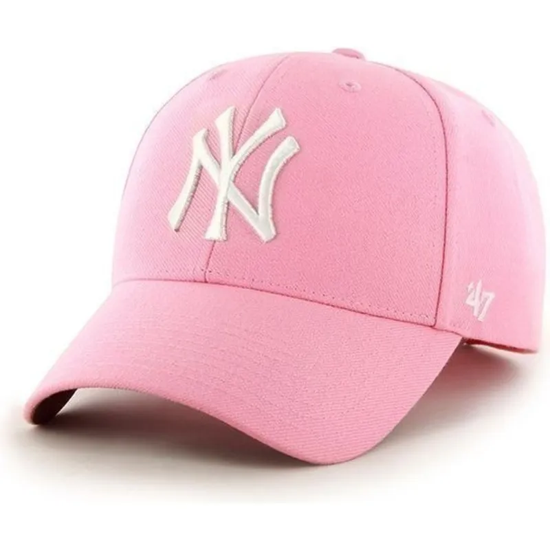 czapki-curva-roz-tasma-regulowana-lisa-new-york-yankees-mlb-47-brand