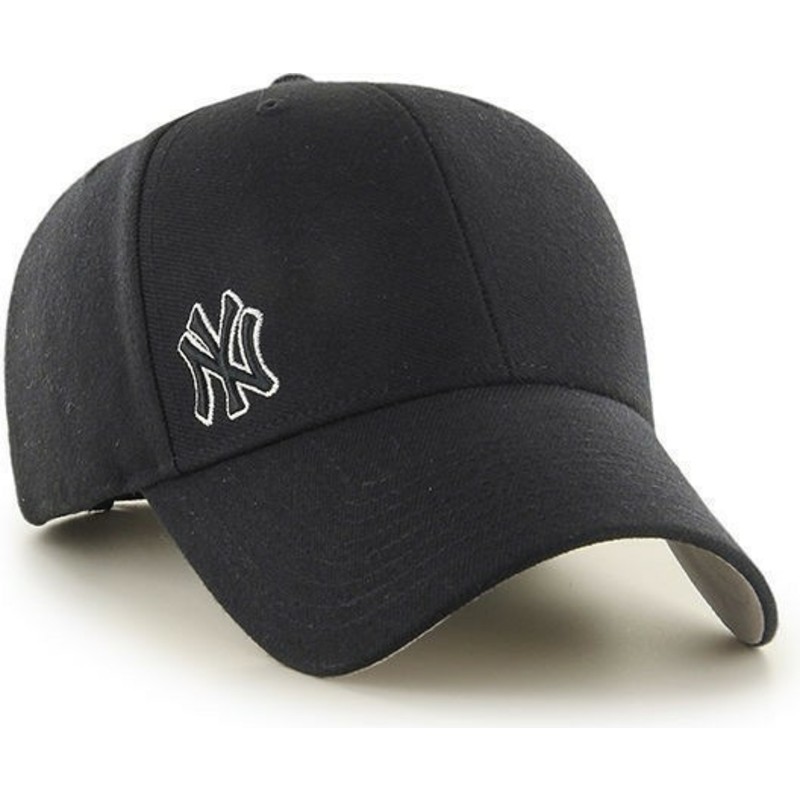 czapka-z-wygietym-daszkiem-czarna-gladki-z-malym-logo-mlb-new-york-yankees-47-brand