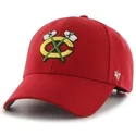 czapki-curva-czerwony-tasma-regulowana-chicago-blackhawks-nhl-47-brand