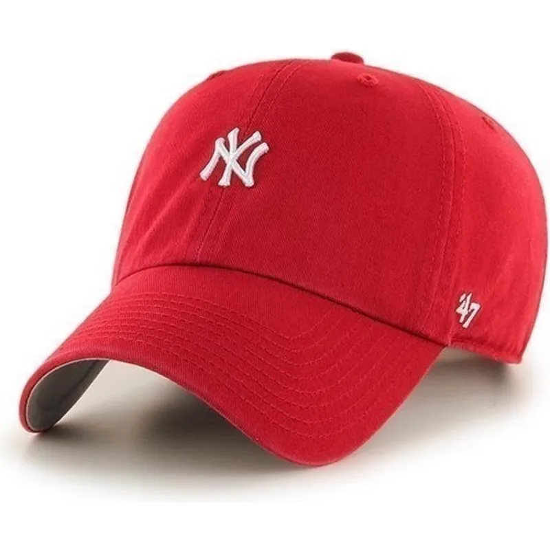 czapki-curva-czerwony-tasma-regulowana-pequeno-new-york-yankees-mlb-47-brand