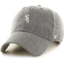 czapka-z-wygietym-daszkiem-szara-z-malym-logo-mlb-chicago-white-sox-47-brand