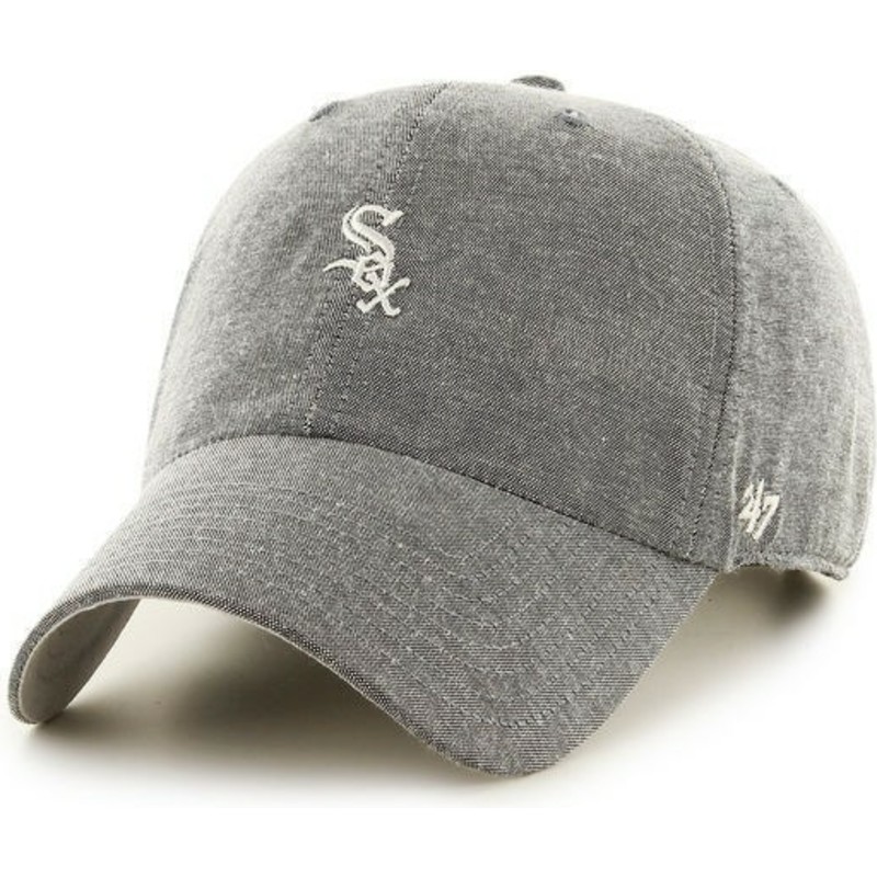 czapka-z-wygietym-daszkiem-szara-z-malym-logo-mlb-chicago-white-sox-47-brand