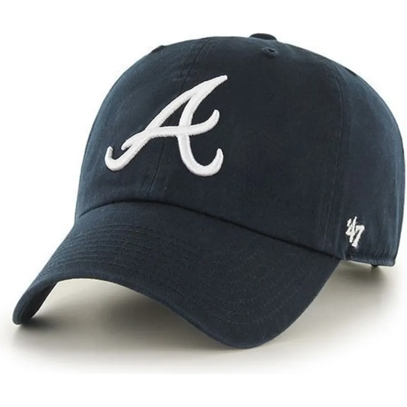 czapki-curva-granatowy-tasma-regulowana-frontal-atlanta-braves-mlb-47-brand