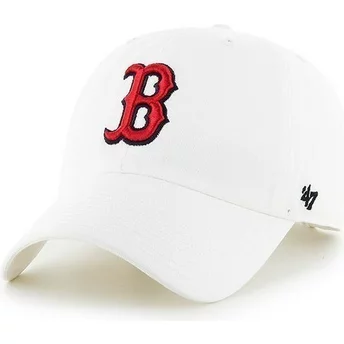 Czapka z wygiętym daszkiem biała z logo czołowy MLB Boston Red Sox 47 Brand