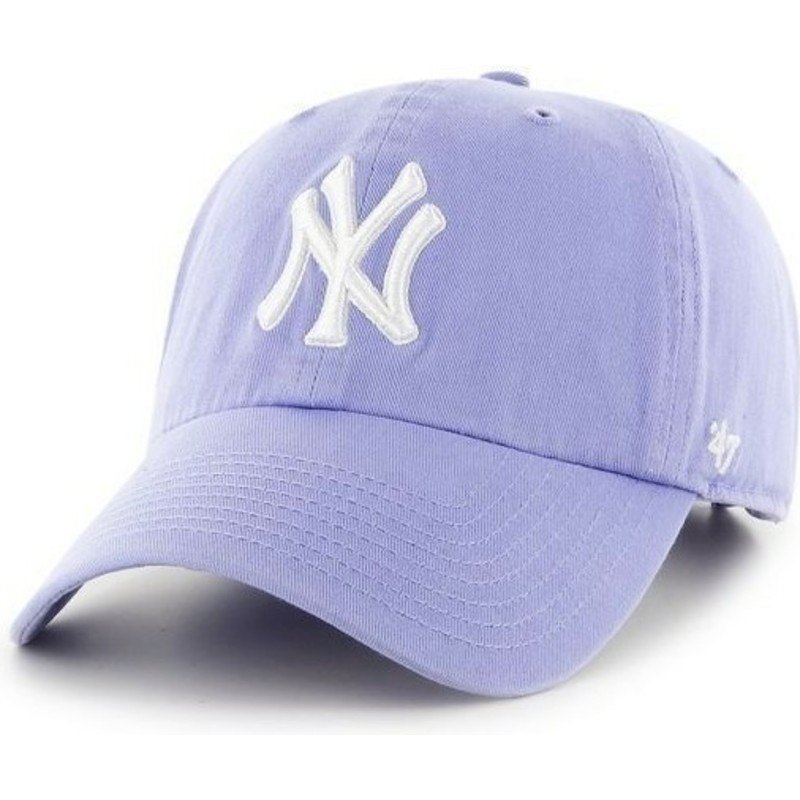 czapka-z-wygietym-daszkiem-purpurowa-z-logo-czolowy-duzy-mlb-new-york-yankees-47-brand