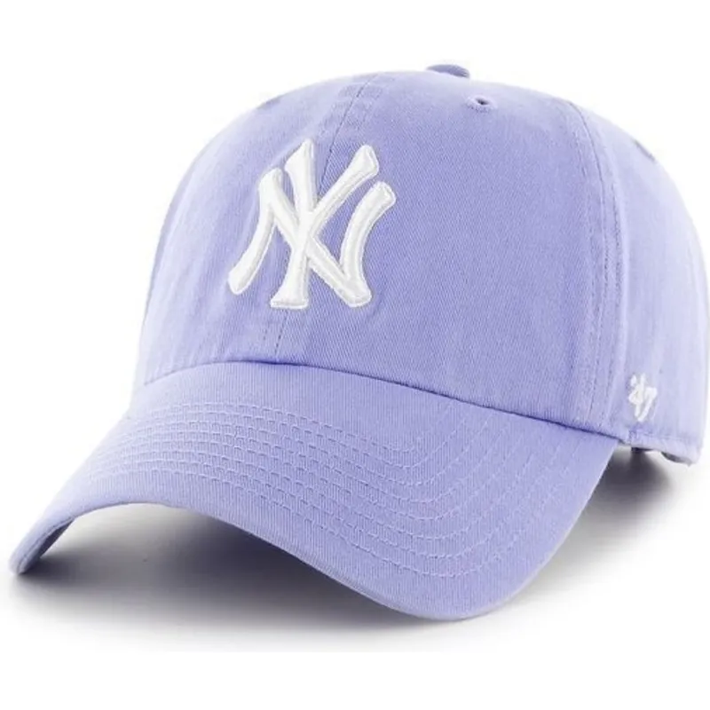 czapki-curva-fioletowy-tasma-regulowana-frontal-grande-new-york-yankees-mlb-47-brand