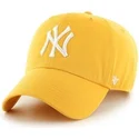 zolta-czapka-z-zakrzywionym-daszkiem-z-duzym-logo-mlb-new-york-yankees-z-przodu-od-47-brand