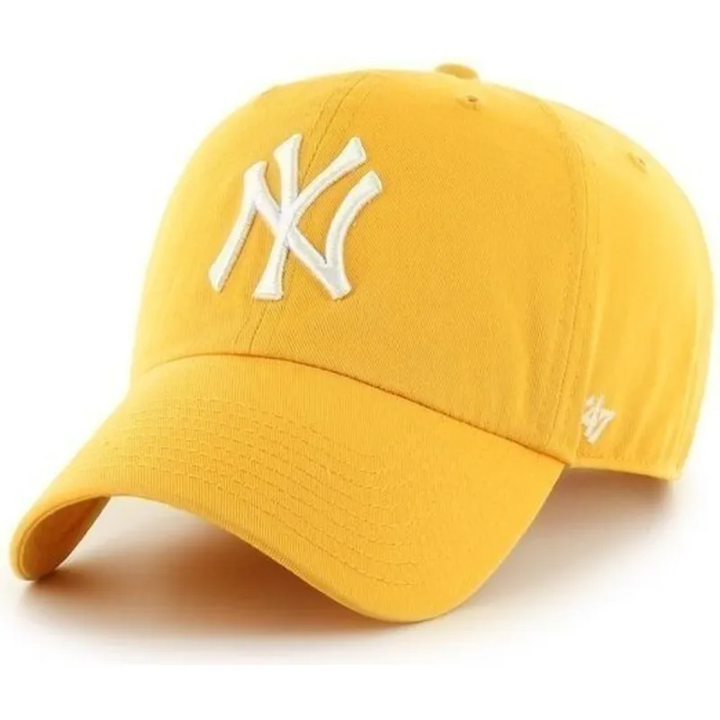 czapki-curva-zolty-tasma-regulowana-frontal-grande-new-york-yankees-mlb-47-brand