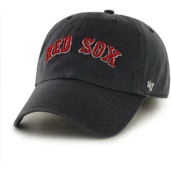 Wyginięta czapka ciemnoniebieska z nazwa czołowy duży MLB Boston Red Sox 47 Brand