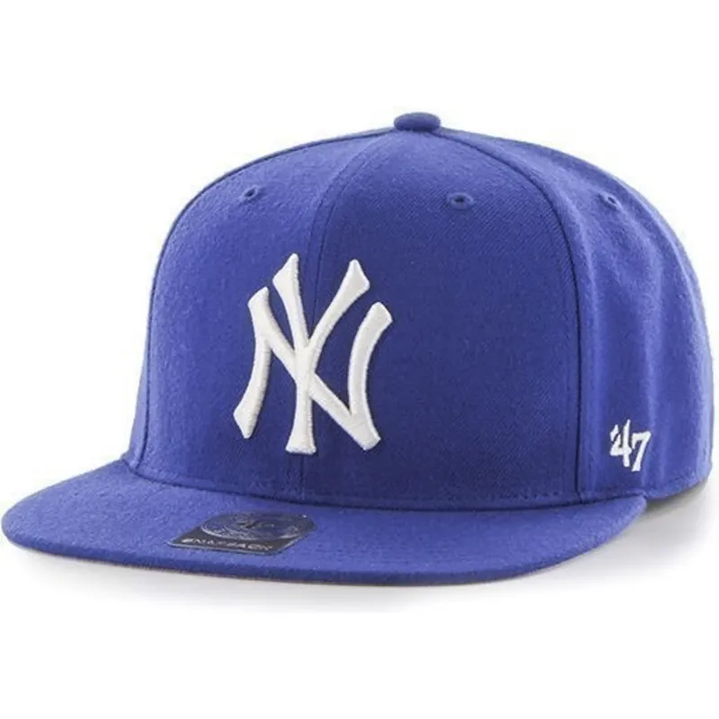 czapki-plana-niebieski-snapback-dla-dziecka-new-york-yankees-mlb-47-brand