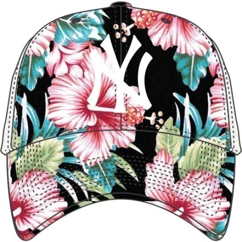 czapki-curva-wielokolorowy-snapback-estampado-de-flores-new-york-yankees-mlb-47-brand czapki-curva-wielokolorowy-snapback-estampado-de-flores-new-york-yankees-mlb-47-brand