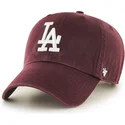 czapka-z-daszkiem-w-kolorze-bordowym-los-angeles-dodgers-mlb-clean-up-marki-47-brand