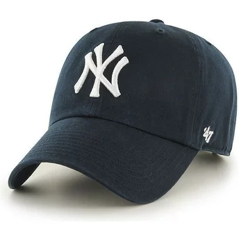 Wyginięta czapka ciemnoniebieska New York Yankees MLB Clean Up 47 Brand
