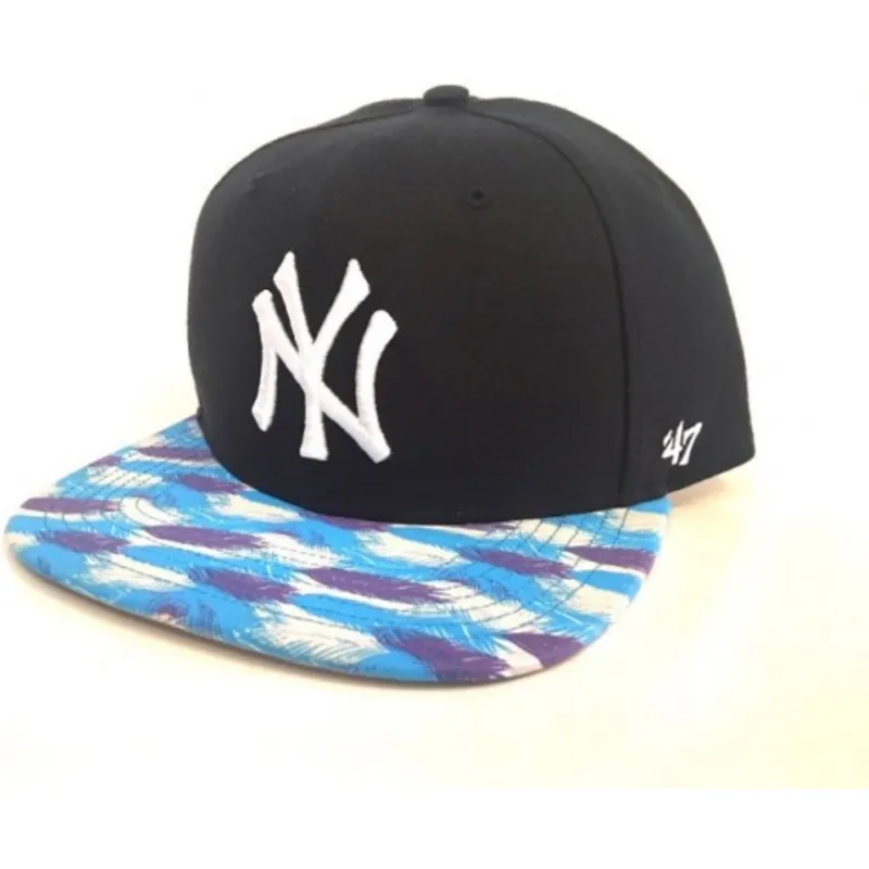 czapki-plana-granatowy-snapback-estampado-en-la-new-york-yankees-mlb-47-brand