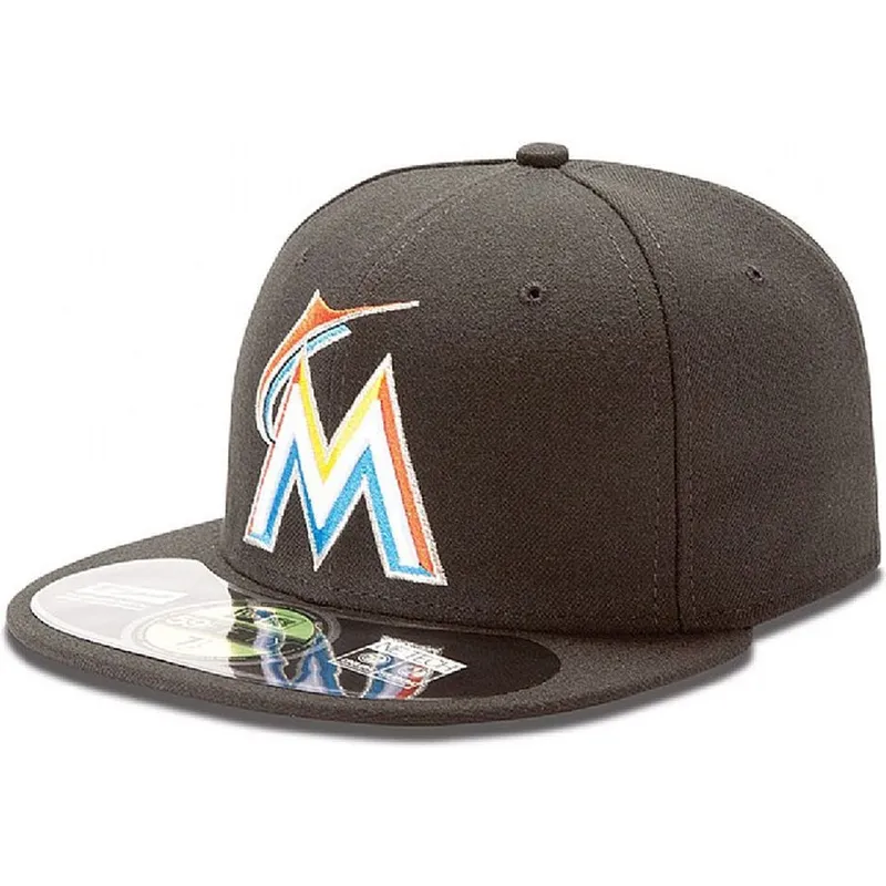 czapki-plana-czarny-dopasowany-59fifty-authentic-on-field-miami-marlins-mlb-new-era