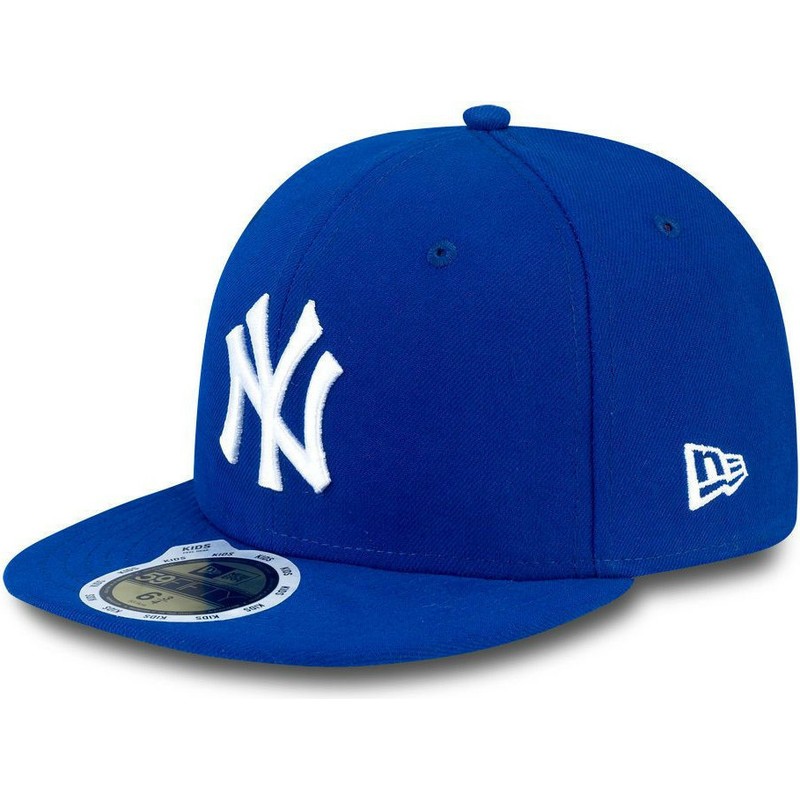 plaska-czapka-niebieska-obcisla-dla-dziecka-59fifty-essential-new-york-yankees-mlb-new-era