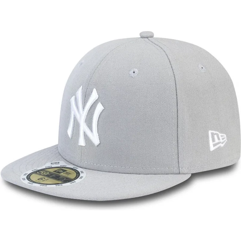 czapki-plana-szary-dopasowany-dla-dziecka-59fifty-essential-new-york-yankees-mlb-new-era