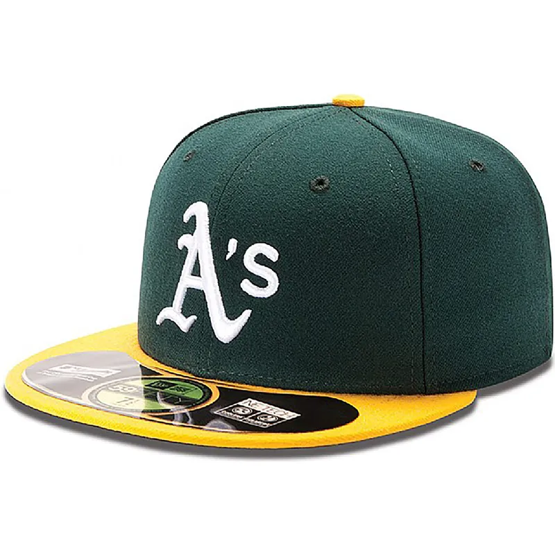 czapki-plana-zielony-dopasowany-59fifty-authentic-on-field-oakland-athletics-mlb-new-era