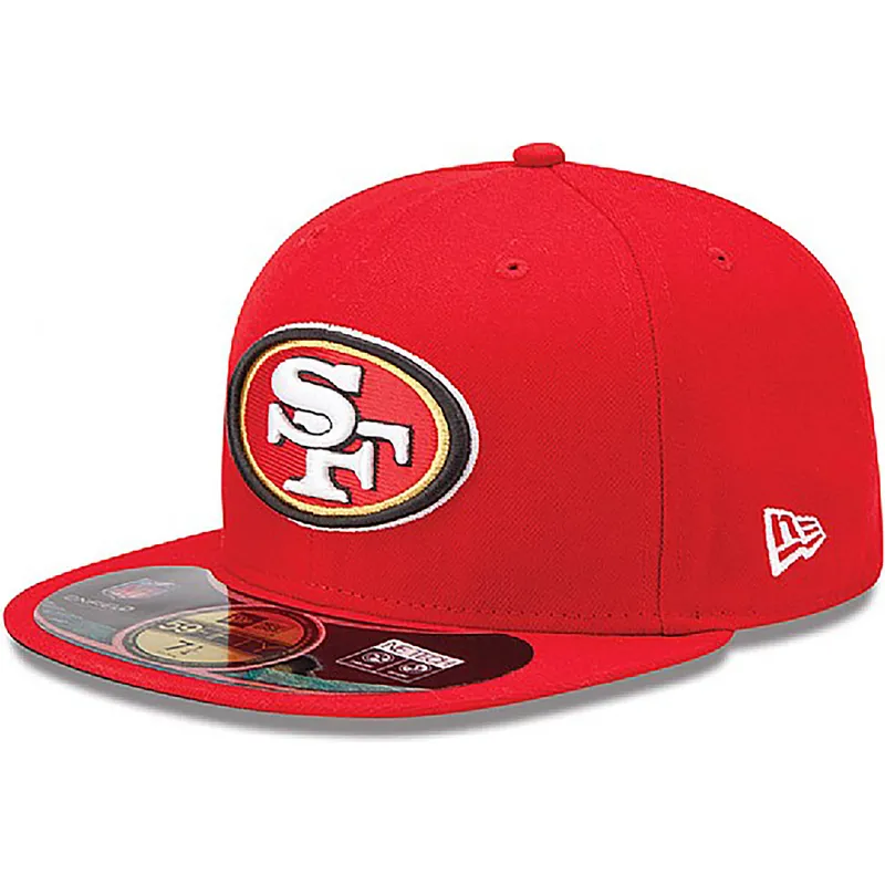 czapki-plana-czerwony-dopasowany-59fifty-authentic-on-field-game-san-francisco-49ers-nfl-new-era