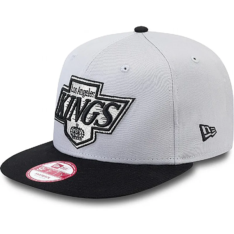 czapki-plana-szary-snapback-9fifty-cotton-block-los-angeles-kings-nhl-new-era