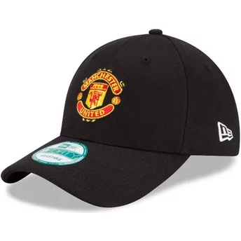 Wyginięta czapka czarna z regulacją 9FORTY Essential Manchester United Football Club New Era
