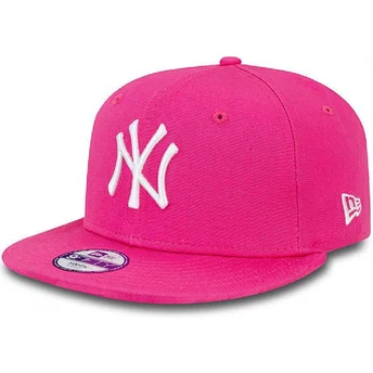 rozowa-plaska-czapka-snapback-dla-dzieci-9fifty-essential-new-york-yankees-mlb-od-new-era
