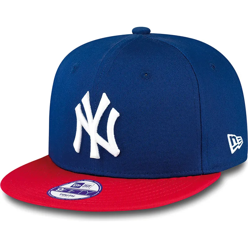 niebieska-czapka-snapback-z-plaskim-daszkiem-dla-dzieci-9fifty-cotton-block-new-york-yankees-mlb-od-new-era