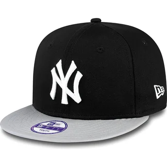 czarna-plaska-czapka-snapback-dla-dzieci-9fifty-cotton-block-new-york-yankees-mlb-od-new-era