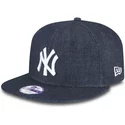 plaska-czapka-ciemnoniebieska-snapback-dla-dziecka-9fifty-essential-denim-new-york-yankees-mlb-new-era