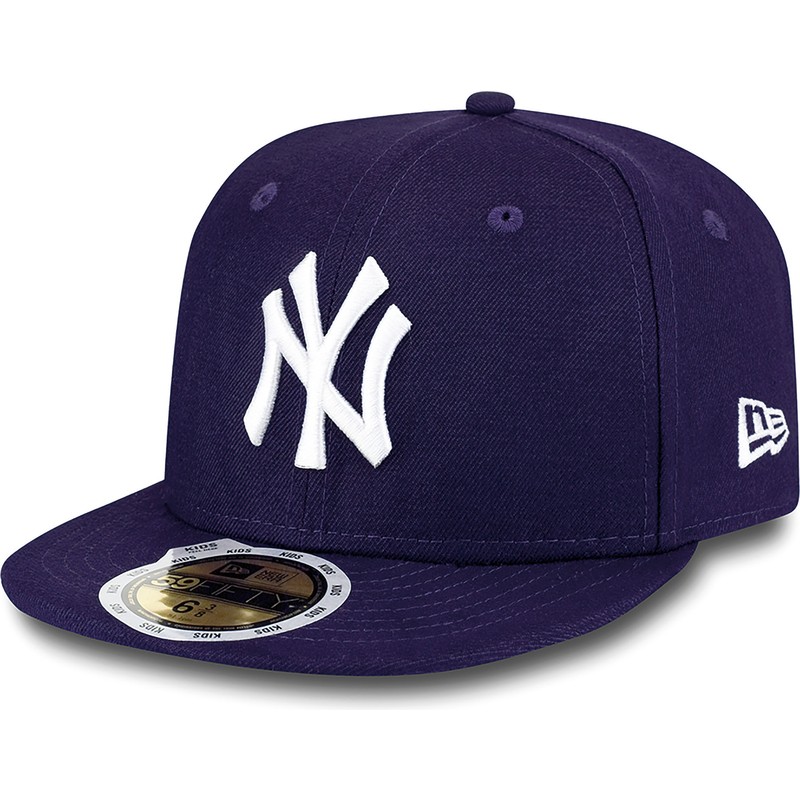 plaska-czapka-purpurowa-obcisla-dla-dziecka-59fifty-essential-new-york-yankees-mlb-new-era